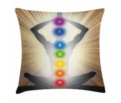 Athletic Man Mediating Pillow Cover