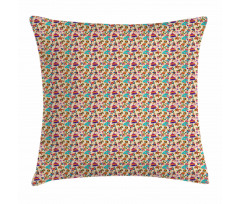 Carnival Tent Clown Dog Pillow Cover