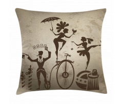 Acrobats and Magician Pillow Cover