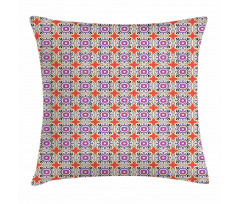 4 Petal Floral Motifs Pillow Cover