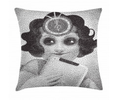 Pointillistic Pencil Art Pillow Cover