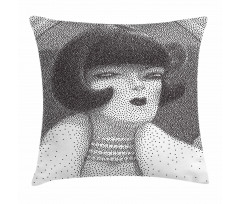 Bob Haired Posh Lady Pillow Cover