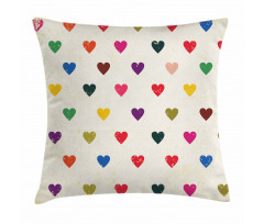 Distressed Hearts Love Pillow Cover
