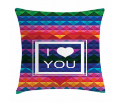 I Love You Frame Heart Pillow Cover