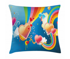 Funky Hearts Pillow Cover