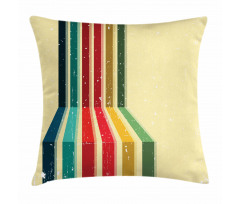 Vintage Colorful Strips Pillow Cover