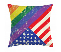 Old Glory LGBT Pillow Cover