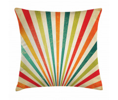 Retro Sun Rays Pillow Cover