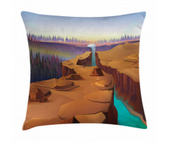 Cartoon Canyon Pillow Cover