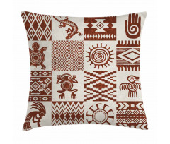 Grunge Native Tile Pillow Cover