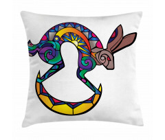 Kokopelli Hare Pillow Cover