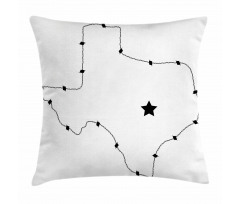 Barbed Wire Map Pillow Cover