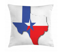 Map Outline Flag Pillow Cover