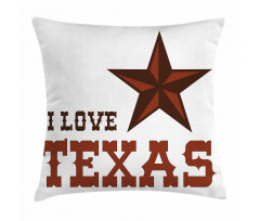 Western Motif Words Pillow Cover