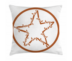 Barbed Wire Star Pillow Cover