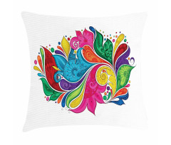 Vibrant Colorful Leaves Pillow Cover