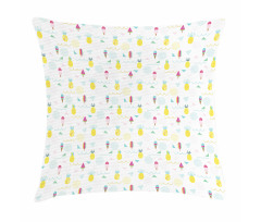 Ice Cream Pineapple Pillow Cover