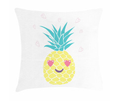 Heart Eyes Pineapple Pillow Cover