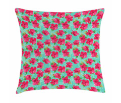Botanical Hibiscus Pillow Cover