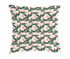 Exotic Flora and Leaves Pillow Cover