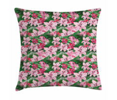 Hawaiian Spring Blossoms Pillow Cover