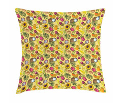 Tropical Summer Food Pillow Cover