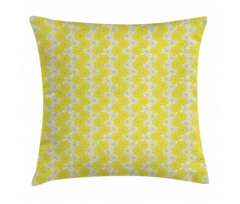 Bicolor Floral Design Pillow Cover
