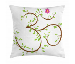 Mystical Symbol Leaves Pillow Cover
