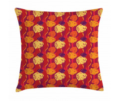 Hawaii Foliage Silhouettes Pillow Cover