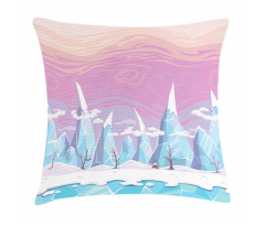 Cartoon Ice Mountains Pillow Cover