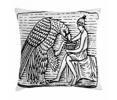 Greek Man and Eagle Pillow Cover