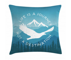 Life is a Journey Message Pillow Cover