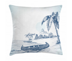 Island Beach Art Pillow Cover