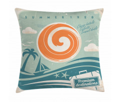 Retro Art Summer Pillow Cover