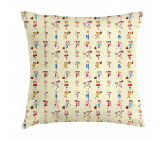 Little Athletes Pillow Cover