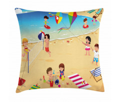 Beach Volleyball Pillow Cover