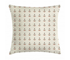 Nautical Pattern Flowers Pillow Cover