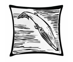 Vintage Style Sea Mammal Pillow Cover