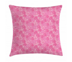 Abstract Round Flowers Pillow Cover