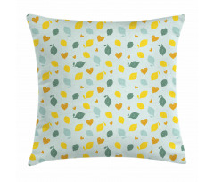 Scribbled Lemon Design Pillow Cover