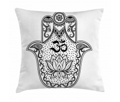 Oriental Curlicues Lotus Pillow Cover