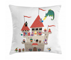 Cartoon Kingdom Dragon Pillow Cover