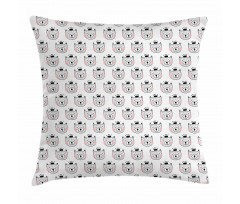 Funny Crowned Bears Pillow Cover