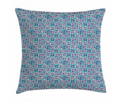 Geometric Contrast Leaf Pillow Cover