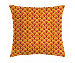 Squama in Warm Colors Pillow Cover