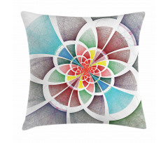 Circles Fractal Lines Pillow Cover