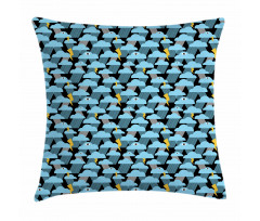 Single Eyed Clouds Rain Pillow Cover