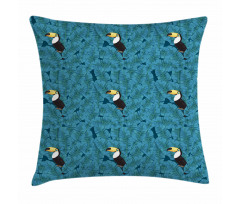 Blue Eyed Toucan Pillow Cover