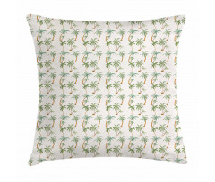 Palm Trees Pattern Pillow Cover
