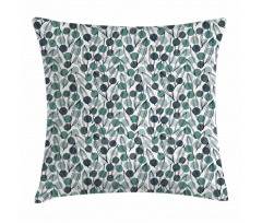 Ink Paint Leaves Dots Pillow Cover